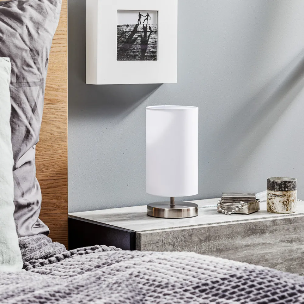 Brilliant Hvit tekstillampe Clarie. Sale