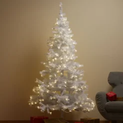 STAR TRADING Hvitt LED-juletre Ottawa for utendørs bruk 2,1 m 260LED Discount