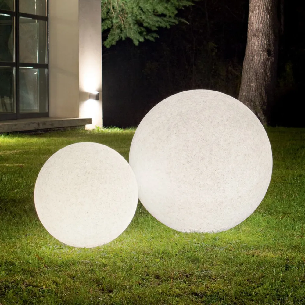 Ideallux Ideal Lux Doris lampe med jordspyd, hvit, plast, Ø 78 cm Best