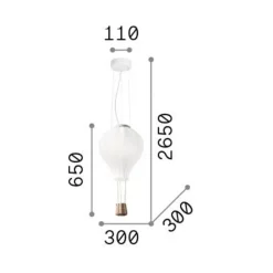 Ideallux Ideal Lux Dream Big hengelampe, opalt glass, Ø 30 cm Best