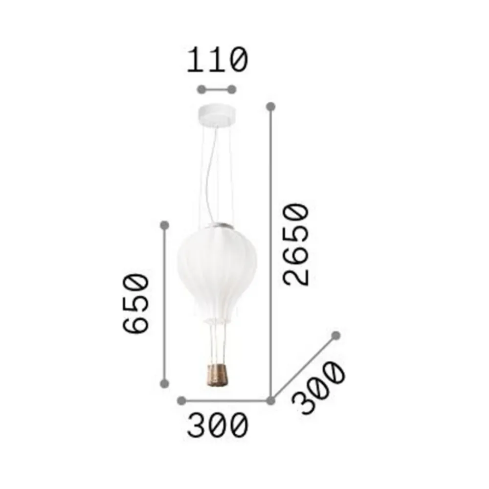 Ideallux Ideal Lux Dream Big hengelampe, opalt glass, Ø 30 cm Best