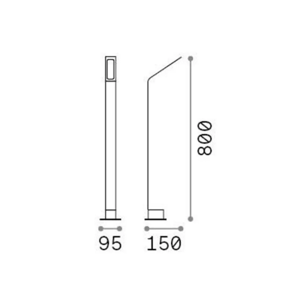 Ideallux Ideal Lux LED-gatelampe Agos brun 4 000 K Høyde 80 cm aluminium Discount