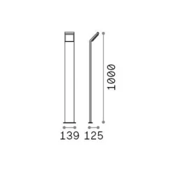 Ideallux Ideal Lux LED-gatelampe Style hvit høyde 100 cm aluminium 3 000 K| Gatebelysning, Pullert Belysning