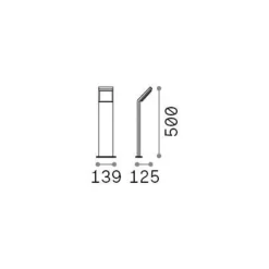 Ideallux Ideal Lux LED-gatelampe Style hvit, høyde 50 cm aluminium 3 000 K Sale