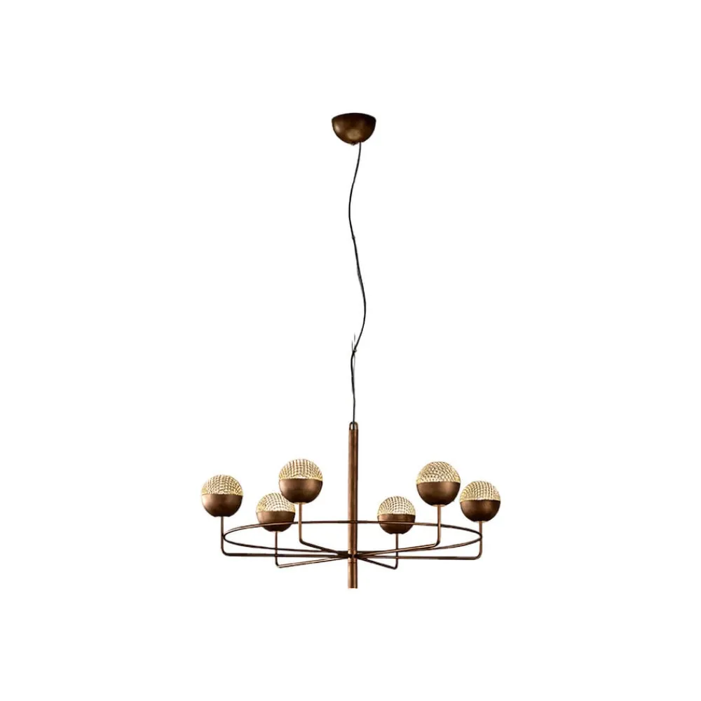 Masiero Iglù Rund LED-lysekrone, syv lys| Lysekroner