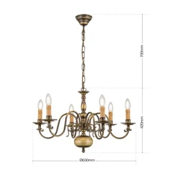 ORION IMKE lysekrone i flamsk stil New