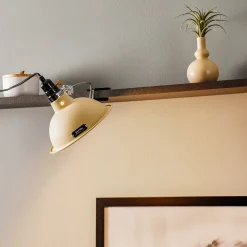 FARO BARCELONA Industrielt utseende - klemmelampe Pepper beige Outlet