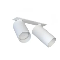 Nowodvorski Lighting Innbygget takspot Mono Surface II, 2 lyskilder, hvit, GU10 Clearance
