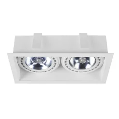 Nowodvorski Lighting Innbyggingsdownlight Mod II, 2 lyskilder, hvit