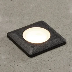 Fumagalli Innbyggingslampe Teresa kantet svart/frost 3000 K| Kommersiell Utebelysning|Led-Utendørs