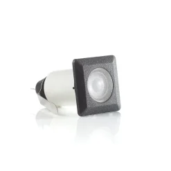 Fumagalli Innbyggingslampe Teresa kantet svart/frost 3000 K| Kommersiell Utebelysning|Led-Utendørs