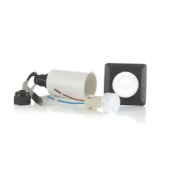 Fumagalli Innbyggingslampe Teresa kantet svart/frost 3000 K| Kommersiell Utebelysning|Led-Utendørs