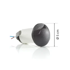 Fumagalli Innbyggingslampe Teresa 1L svart/frost 3 000 K| Kommersiell Utebelysning|Led-Utendørs