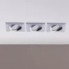 Lindby Innbyggingslamper i krom med LED, kantet sett med 3 stk Hot