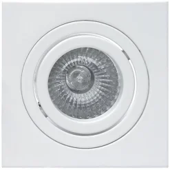 Mantra Iluminación Innfellingslampe Básico, kantet, matt hvit| Downlights|Spotter I Tak