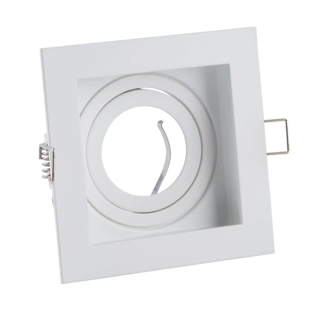 Searchlight Innfellingslampe Grid One, hvit, 10 x 10 cm, aluminium, GU10| Downlights