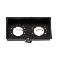 FARO BARCELONA Innfellingslampe Hyde, 2 lyskilder dreibar i svart Outlet