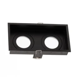 FARO BARCELONA Innfellingslampe Hyde, 2 lyskilder IP44, svart Hot