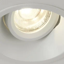 Searchlight Innfellingslampe Slim Trim, hvit, Ø 9,4 cm, IP20, aluminium, GU10 Clearance