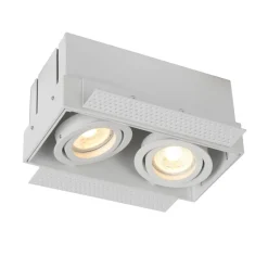 Lucide Innfellingsspot Trimless, 2 lyskilder, hvit Best