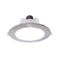 Deko-Light Innfelt LED-taklampe Acrux, Ø 17 cm, sølvmatt, CCT Hot