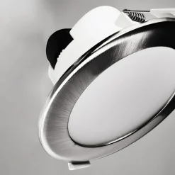 Deko-Light Innfelt LED-taklampe Acrux, Ø 17 cm, sølvmatt, CCT Hot