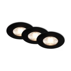 Briloner Innfelt LED-takspot Kulana Mini IP44 3stk svart Outlet