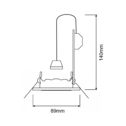 Deko-Light Innfelt spot GU10 uten pære, hvit Discount