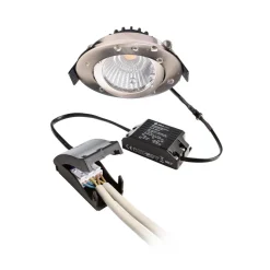 Deko-Light Innfelt taklampe Dione, IP44, 2700 K, nikkel, dimbar Best