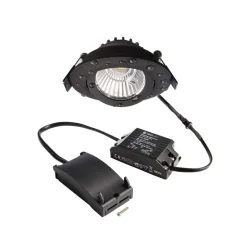 Deko-Light Innfelt taklampe Dione, IP44, svart, dimbar til varm Clearance