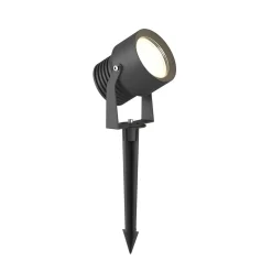 Lucande Irina utendørs LED-spot, sett med 3 stk, jordspyd, støpsel, grå Online