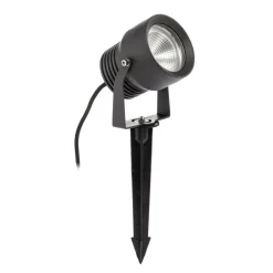 Lucande Irina utendørs LED-spot, sett med 3 stk, jordspyd, støpsel, grå Online