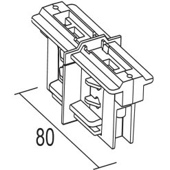 Ivela elektronisk langsgående kontakt, svart Clearance