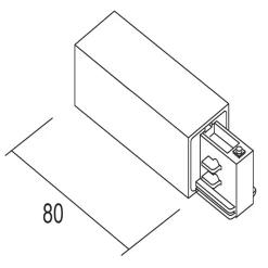 Ivela mater jord til venstre, hvit| Butikkbelysning|Skinnesystem