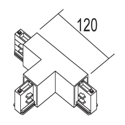 Ivela T-kobling jord til venstre, svart Best