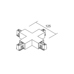 Ivela X-kobling LKM DALI, svart, 3-fase, plast New