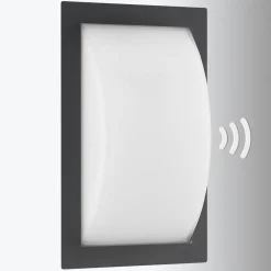 LCD Ivett utendørs LED-vegglampe, grafitt, bevegelsessensor Sale