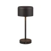 Reality Leuchten Jeff LED oppladbar bordlampe, matt svart, høyde 30 cm, metall| Kontorbelysning