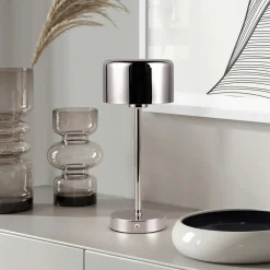 Reality Leuchten Jeff LED-bordlampe, kromfarget, høyde 30 cm, metall Sale