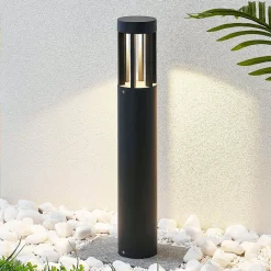 Lindby Jordis LED-gatelampe i mørkegrått| Kommersiell Utebelysning|Led-Utendørs