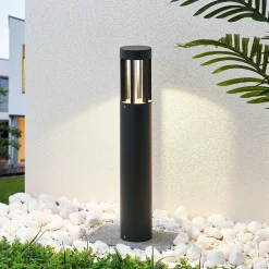 Lindby Jordis LED-gatelampe i mørkegrått| Kommersiell Utebelysning|Led-Utendørs
