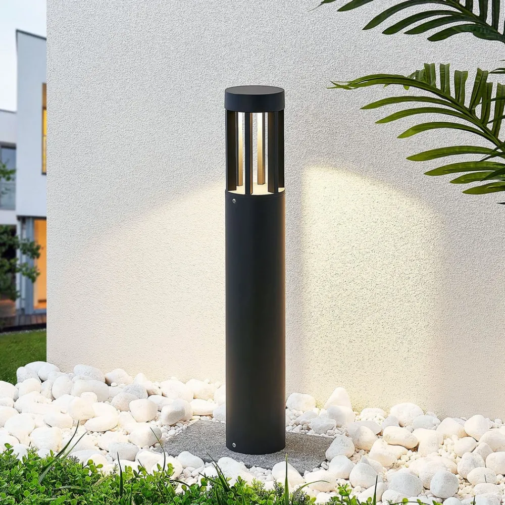 Lindby Jordis LED-gatelampe i mørkegrått| Kommersiell Utebelysning|Led-Utendørs