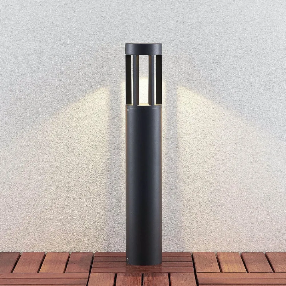 Lindby Jordis LED-gatelampe i mørkegrått| Kommersiell Utebelysning|Led-Utendørs