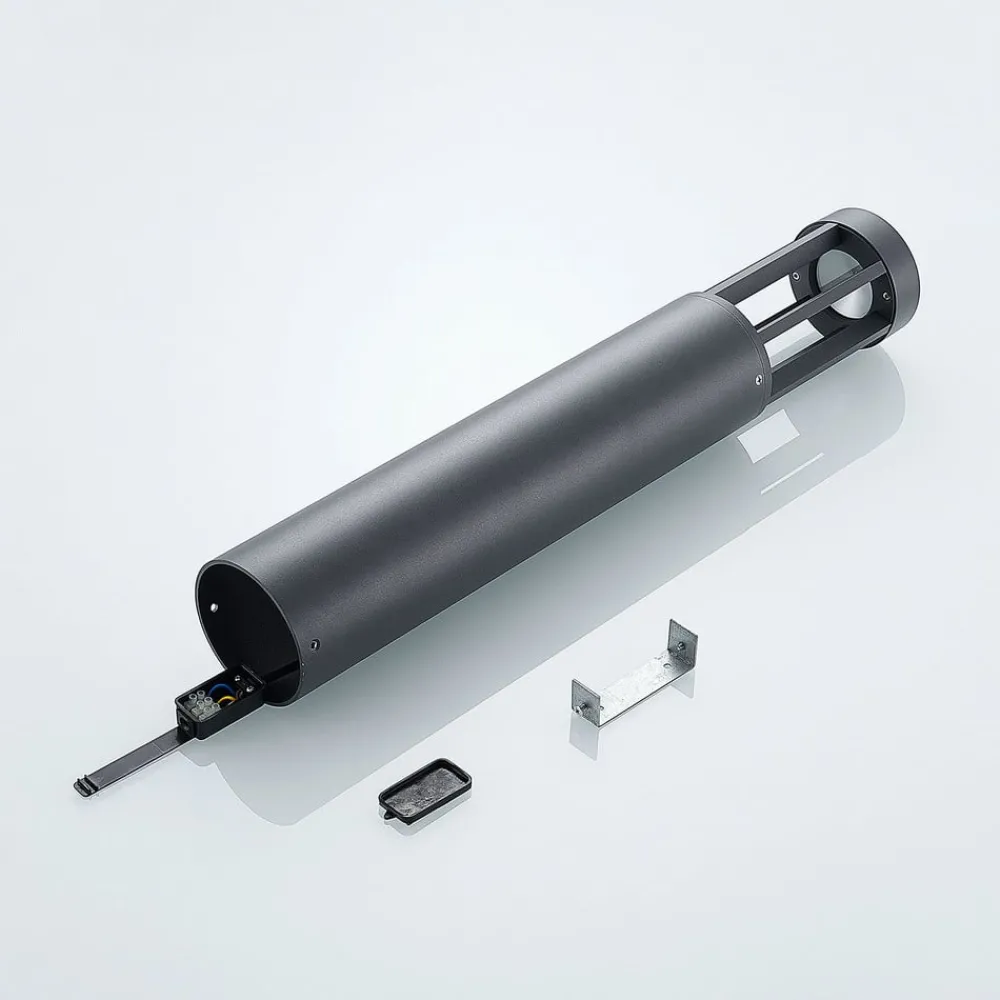 Lindby Jordis LED-gatelampe i mørkegrått| Kommersiell Utebelysning|Led-Utendørs