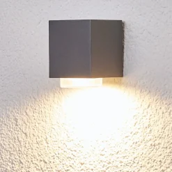 Lindby Jovan - utendørs vegglampe i mørkegrått| Vegglamper Utendørs