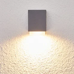 Lindby Jovan - utendørs vegglampe i mørkegrått| Vegglamper Utendørs