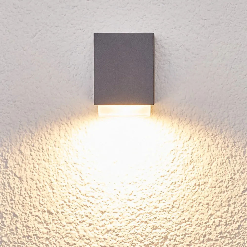 Lindby Jovan - utendørs vegglampe i mørkegrått| Vegglamper Utendørs