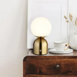 Globo Julsy oppladbar LED-bordlampe, messingfarget, høyde 21 cm, CCT Outlet