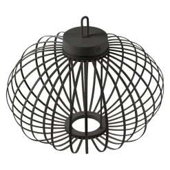 JUST LIGHT. Akuba LED-bordlampe svart 37 cm bambus| Led-Utendørs|Bordlamper