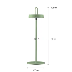JUST LIGHT. GmbH JUST LIGHT. Amag LED-bordlampe, grønn, jern, IP44| Dekorasjonsbelysning|Bordlamper